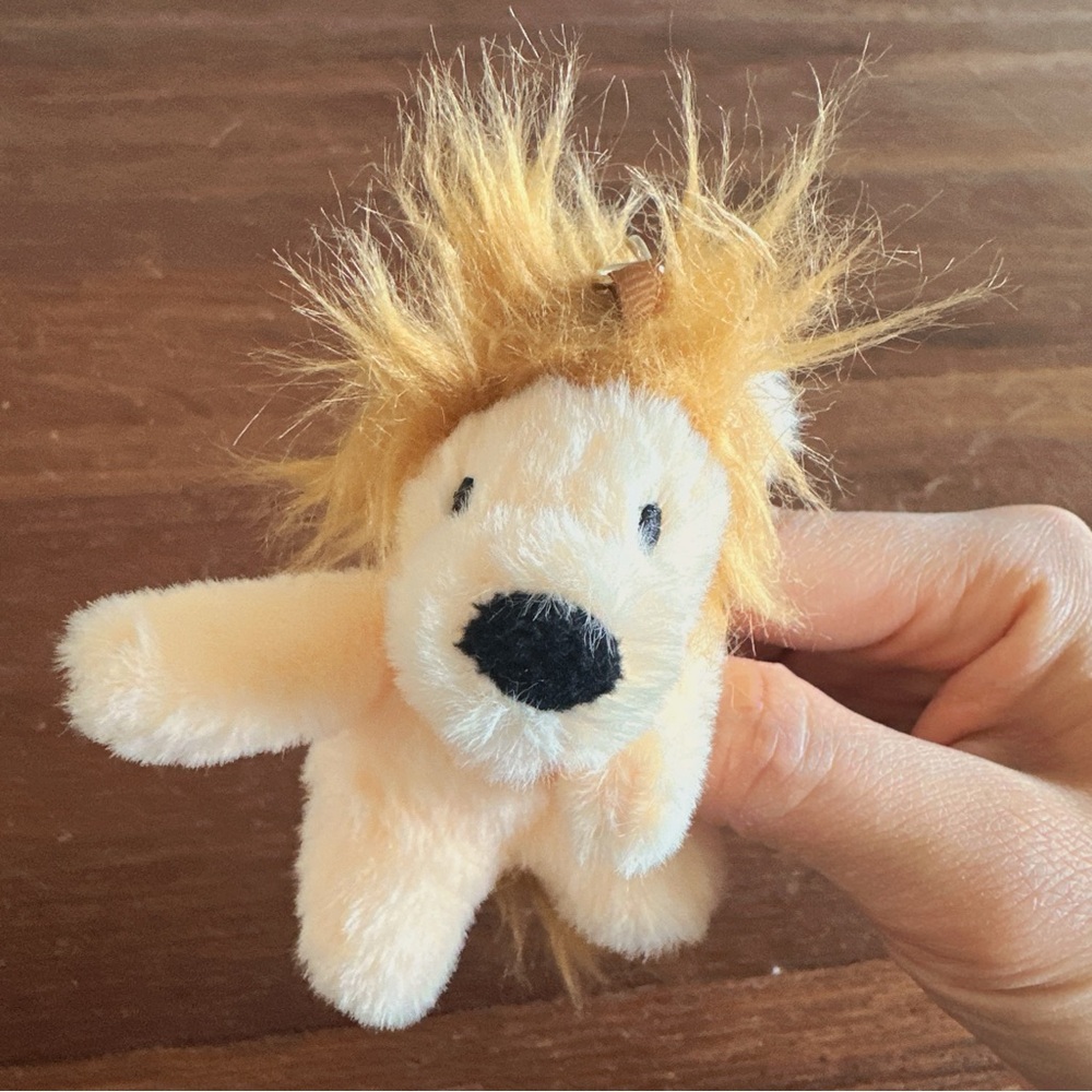 Cute Lion Plush Keychain Bag Charm Kawaii Stuffed Animal Mini Plush Toy